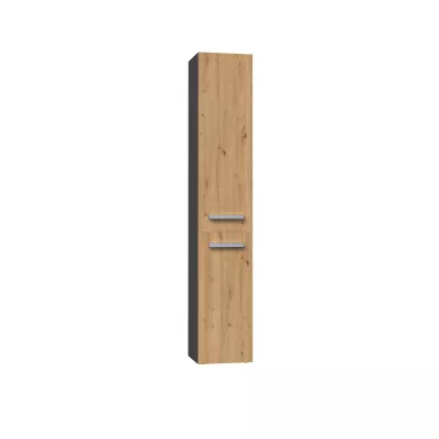 Hoher Badschrank ATSO – Eiche Artisan / anthrazit