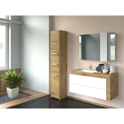 Hoher Badezimmerschrank MARGO – Eiche Artisan