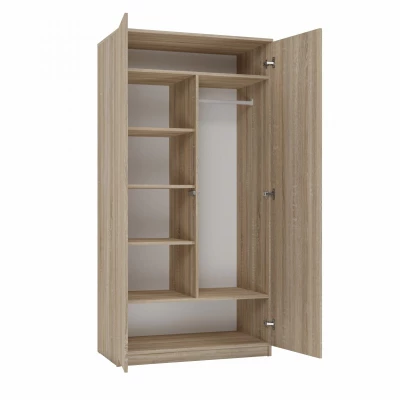 Zweitüriger Kleiderschrank 90 cm TAUNO – Sonoma-Eiche