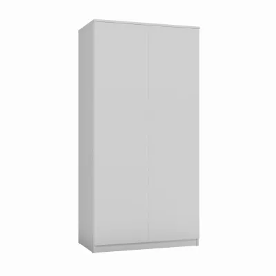 Zweitüriger Kleiderschrank 90 cm TAUNO – weiß