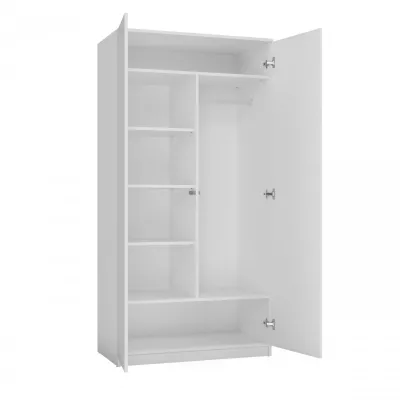 Zweitüriger Kleiderschrank 90 cm TAUNO – weiß