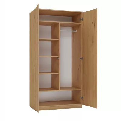 Zweitüriger Kleiderschrank 90 cm TAUNO – Artisan-Eiche