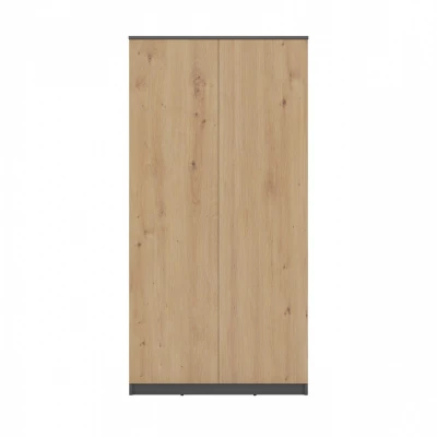 Zweitüriger Kleiderschrank 90 cm TAUNO – Artisan-Eiche / Anthrazit