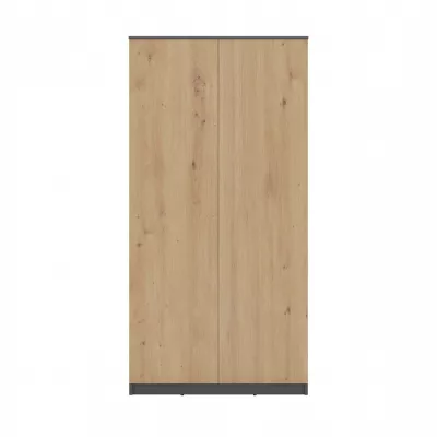 Zweitüriger Kleiderschrank 90 cm TAUNO – Artisan-Eiche / Anthrazit