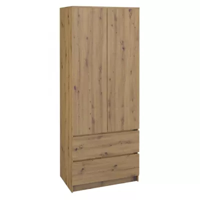 Kleiderschrank 90 cm mit Schubladen TAAVI – Eiche artisan