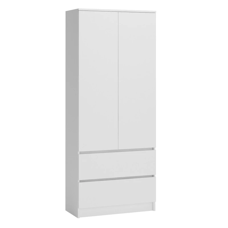 Kleiderschrank 90 cm mit Schubladen TAAVI – weiß