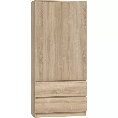 Kleiderschrank 90 cm mit Schubladen TAAVI – Eiche sonoma