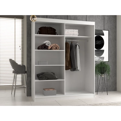 Kleiderschrank 160 cm mit Spiegel RANNO 6 – Eiche artisan