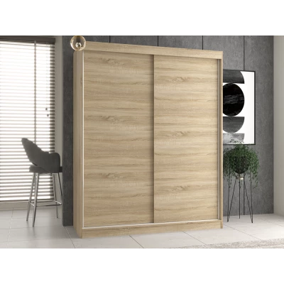 Kleiderschrank 160 cm mit Schiebetüren RANNO 4 – Eiche sonoma