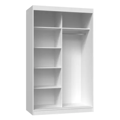 Kleiderschrank 120 cm mit Spiegel RANNO 3 – weiß