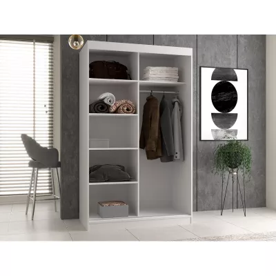 Kleiderschrank 120 cm mit Spiegel RANNO 3 – weiß