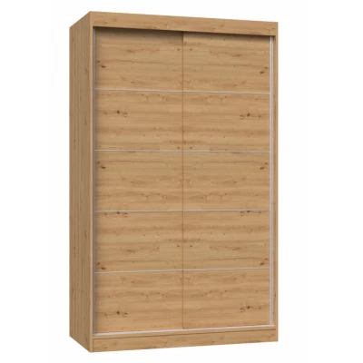 Kleiderschrank 120 cm mit Schiebetüren RANNO 2 – Eiche artisan