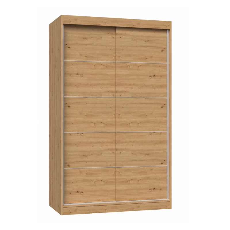 Kleiderschrank 120 cm mit Schiebetüren RANNO 2 – Eiche artisan