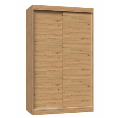 Kleiderschrank 120 cm mit Schiebetüren RANNO 1 – Eiche artisan