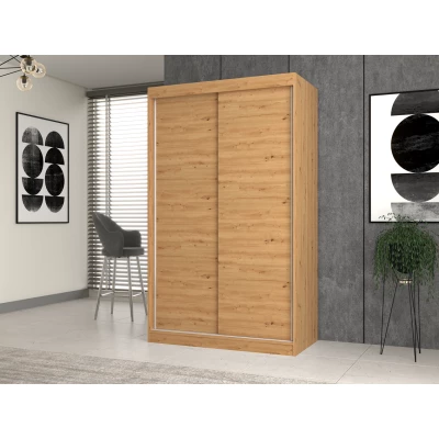 Kleiderschrank 120 cm mit Schiebetüren RANNO 1 – Eiche artisan