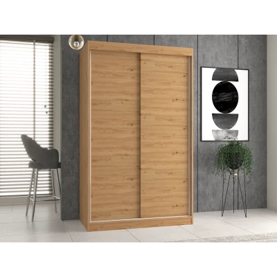 Kleiderschrank 120 cm mit Schiebetüren RANNO 1 – Eiche artisan