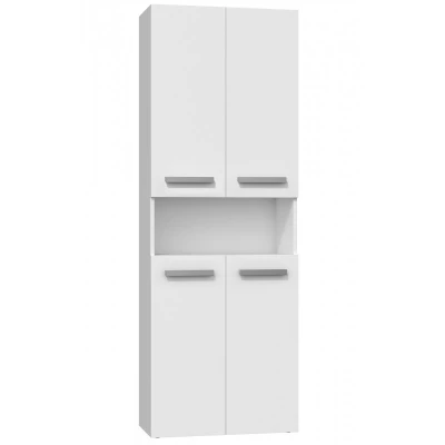 Badschrank mit Regal VALDUR 4 – mattweiß