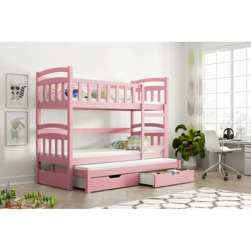 Kinderbett mit Stauraum ARANKA – 75x180, Rosa