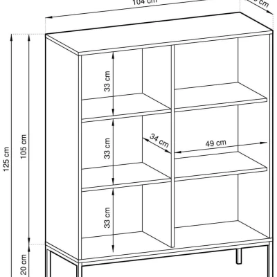 Hohe Kommode MISHEEL – grau