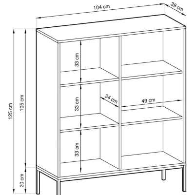 Hohe Kommode MISHEEL – grau