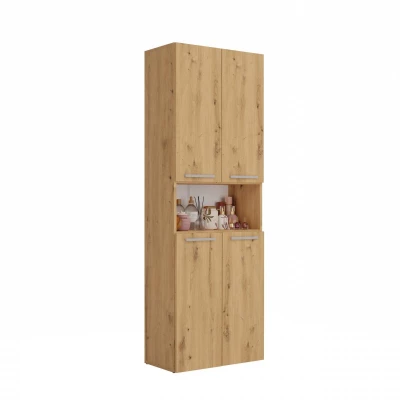 Badschrank mit Wäschekorb ATSO 3 – Artisan-Eiche