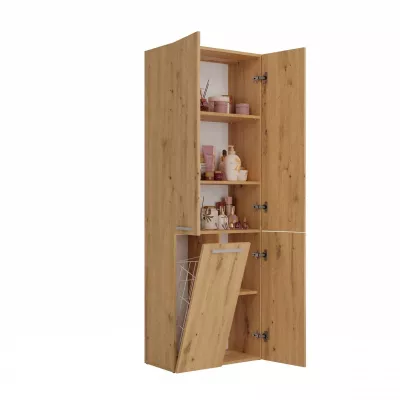 Badschrank mit Wäschekorb ATSO 1 – Artisan-Eiche