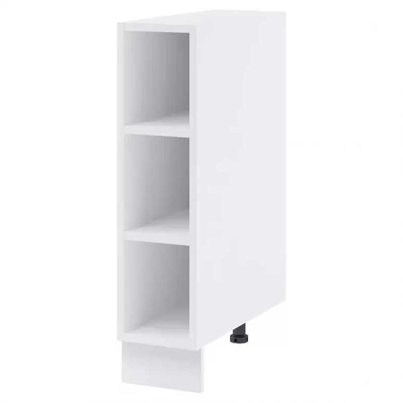 Unterer offener Schrank AYLA – Breite 20 cm, weiß, Beine 10 cm