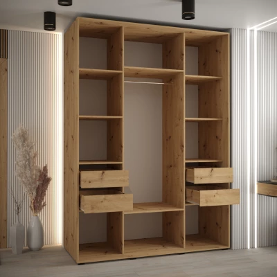 Set mit 2 Schubladen für einen 45 cm tiefen UNIS-Schrank – Artisan-Eiche