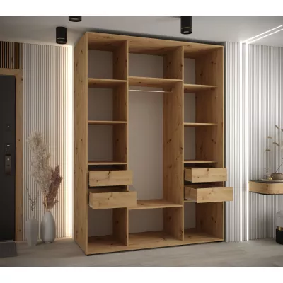 Set mit 2 Schubladen für einen 45 cm tiefen UNIS-Schrank – Artisan-Eiche