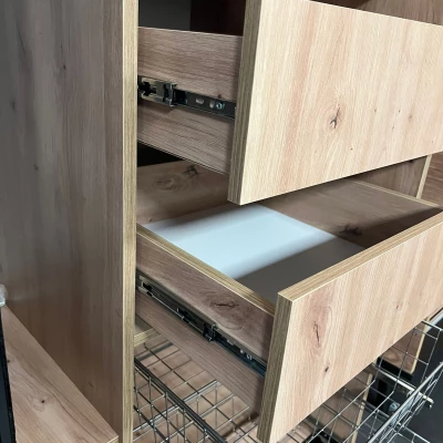 Set mit 2 Schubladen für einen 45 cm tiefen UNIS-Schrank – Artisan-Eiche