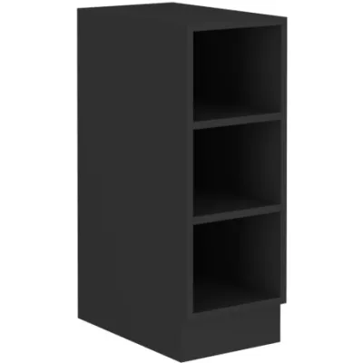 Unterer offener Schrank AGAFIJA – Breite 30 cm, schwarz