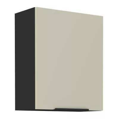 Küchenhängeschrank AGAFIJA – Breite 60 cm, Cashmere / Schwarz