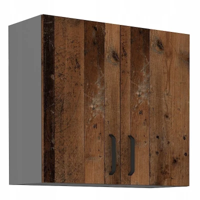 Küchenhängeschrank PENKA – Breite 80 cm, Old Style / Anthrazit