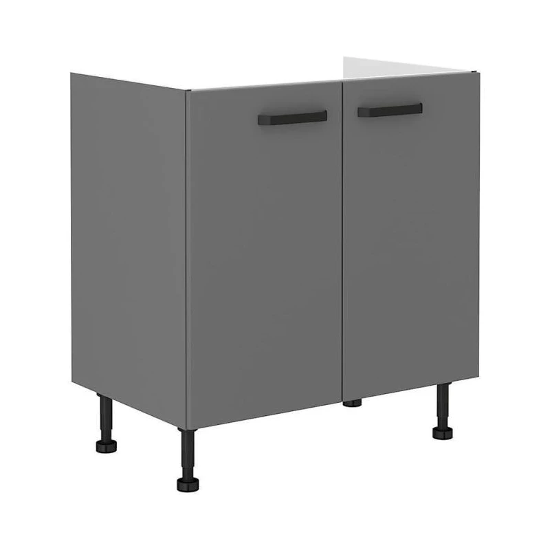 Spülenschrank NELJA – Breite 80 cm, Anthrazit