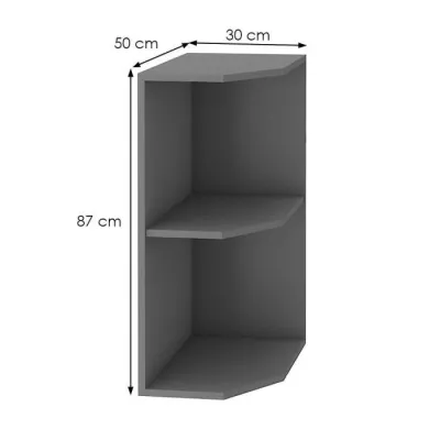 Unterer Eckschrank NELJA – Breite 30 cm, Anthrazit