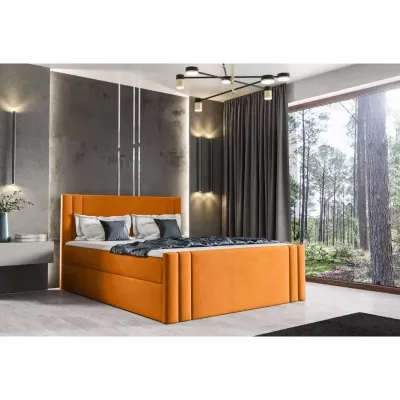 Boxspringbett CELESTA – 180x200, Gelb + GRATIS Topper