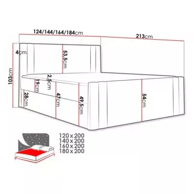 Boxspringbett CELESTA – 180x200, Gelb + GRATIS Topper