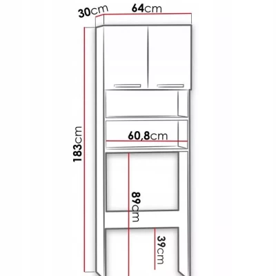 Waschmaschinen-Überbauschrank ADRIENNA – Sonoma-Eiche