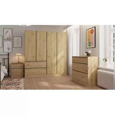 Schubladenschrank SHERMAN – Artisan-Eiche / Anthrazit