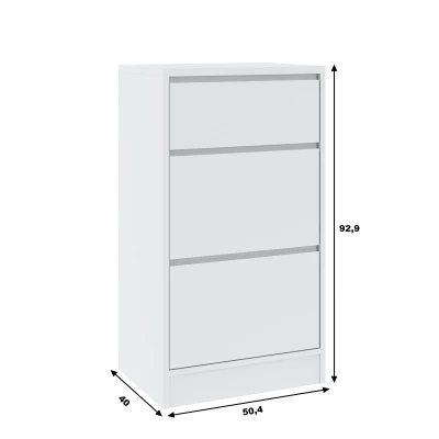 Schmaler Schubladenschrank SHERMAN – Weiß