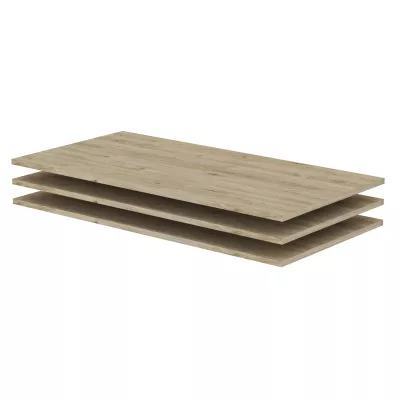 Set 3x Regalboden für Kleiderschrank 200 cm RANDLER – Hickory Nussbaum