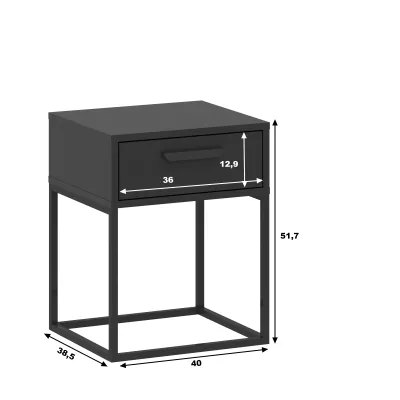 Nachttisch mit Schublade MARETA 4 – Anthrazit