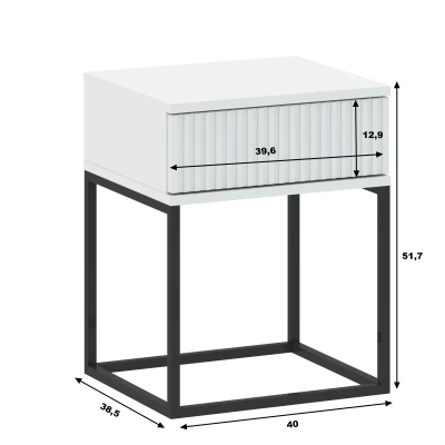 Nachttisch mit Schublade MARETA 1 – Weiß