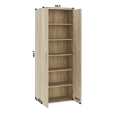 Schmaler Kleider-Regalschrank 69 cm SAVOY – Sonoma-Eiche