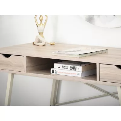 Schreibtisch DEVON – cremefarben / beige Esche