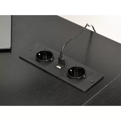 Eck-Gamingtisch HARO – schwarz