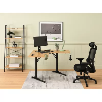 Eck-Gamingtisch HARO – schwarz/Eiche