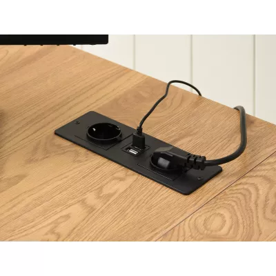 Eck-Gamingtisch HARO – schwarz/Eiche