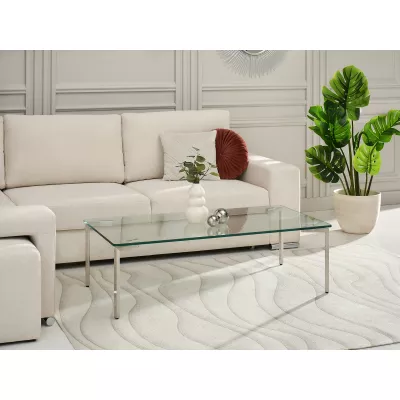 Breiter Couchtisch KIRO – transparent