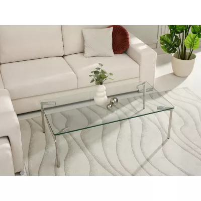 Breiter Couchtisch KIRO – transparent